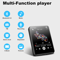 Reproductor MP3 de música y vídeo multifunción TFT LCD con altavoz, Radio FM y grabadora de voz, compatible con lectura de libros electrónicos de audio WAV y APE