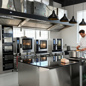 Horno de Convección Eléctrico Comercial de 8 Bandejas, Acero Inoxidable, de Mostrador, para Panadería, <span class=keywords><strong>Pizza</strong></span> y Asados, Digital - Product Image 2