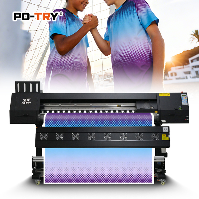 Potry Automatic New 3.04m Flatbed Inkjet Dye Sublimation Printer with for I3200 Head for T-Shirt and Clothes Printing