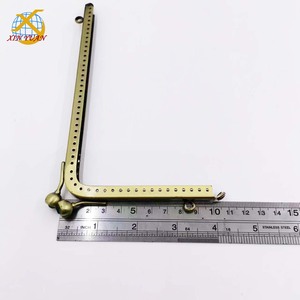 Marco de Metal en Forma de L para Bolsos, Cierre de Presión, Accesorios para Bolsos, Latón, Color Personalizable, Multitamaño - Product Image 6