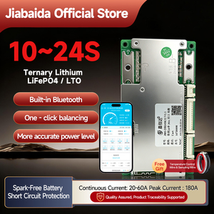 Jiabaida 3.2V LFP 3.7V NMC 30A 40A 50A 60A 10S <span class=keywords><strong>11S</strong></span> 12S 13S 14S 36V 15S 16S 48V 20S BMS Inteligente para Vehículos Eléctricos de Dos Ruedas con BT UART - Product Image 2