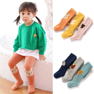 새로운 도착 팬티 스타킹 단색 곰 토끼 개 패턴 코튼 테리 아기 소녀 스타킹 - Product Image 2