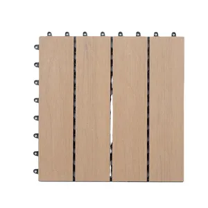 Offre spéciale Bois Plastique Composite carreaux De Pavés Autobloquants WPC BRICOLAGE Platelage AL-DIY003 Facile Installer À Faible Coût 300*300*22mm