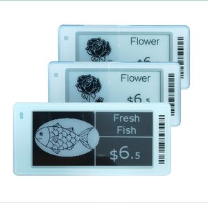 Étiquette électronique de rayon de 2,13 pouces avec support pour étiquette de prix, pour aliments surgelés, étiquettes d'affichage électroniques intelligentes pour produits carnés - Product Image 1