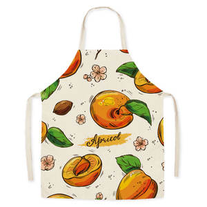 Comme lin travail tablier été ananas imprimé fruits motif adulte Parent-enfant sans manches taille tablier ménage tablier - Product Image 3