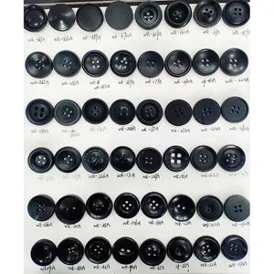 Bottone opaco marrone campione gratuito migliaia di Stock di stile personalizzato 4 fori cucito bottone in resina ABS per abbigliamento