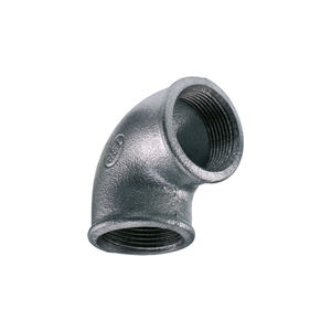 Codo de tubería de acero galvanizado de 3 pulgadas con rosca FF, curva de 90 grados para uso en plomería e industrial - Product Image 1