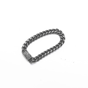 Yunnique Retro Black Titanium Steel Geometric Animal Lion Head Print Unisex Fashion Chain Bracelet Jewelry Gift - Product Image 2