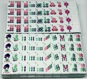 Juego de Mahjong Americano de Lujo Premium de 4 Capas, Fichas de Acrílico Verde Impresas Personalizadas para Juegos de <span class=keywords><strong>Casino</strong></span> - Product Image 5