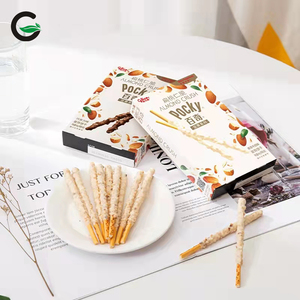 Glico Pocky Almond Hazelnut Crisp Nuts Series, Barra <span class=keywords><strong>de</strong></span> Chocolate Cremosa Dulce, <span class=keywords><strong>Galletas</strong></span> Decorativas Recubiertas con Sabor Afrutado - Product Image 2