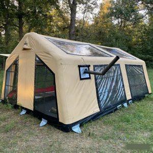 Tente de camping gonflable de luxe grande capacité 1 pièce 1 salon 4 puits de lumière en TPU et port pour poêle Chauffage d'hiver Camping en plein air OEM/ODM ISO9001 - Product Image 3