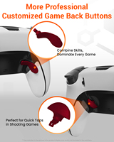 Manettes interchangeables rouges transparentes pour manette PS5 Edge, capuchons de joystick en plastique personnalisés, remplacement de stick analogique interchangeable