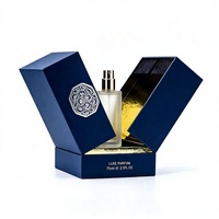 Boîte cadeau de luxe à double porte magnétique avec logo personnalisé, flacon de parfum vide de 30 ml, 50 ml, 100 ml, emballage