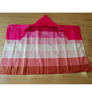 Chapeau à manches en forme de cape arc-en-ciel LGBTQ Pride, 100 % polyester, durable, écologique, 3x5 pieds, personnalisable, pour <span class=keywords><strong>festival</strong></span>/parade - Product Image 5