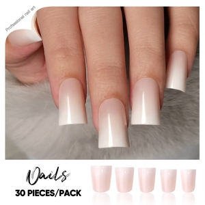 Ongles en gel acrylique à presser, couvrance totale, faux ongles, motifs pré-dessinés, <span class=keywords><strong>manucure</strong></span> française, faciles à poser pour la beauté des doigts - Product Image 3