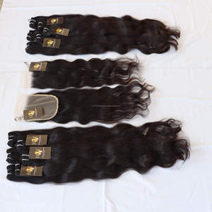 ส่วนต่อผมมนุษย์ผมบริสุทธิ์หยิกหยักศก,ผมถักจากอินเดียดิบแบบยังไม่ผ่านกระบวนการพร้อมการปิดแบบ Hd แบบบาง - Product Image 1