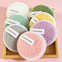 Poudre démaquillante ronde en microfibre douce de haute qualité avec logo personnalisé, accessoires de soin du visage et de spa