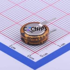 Supercondensateur DCS5R5334VF, composant traversant (THT), condensateur 0,33F -20%~+80% 5,5V 50Ohm@1kHz - Product Image 1