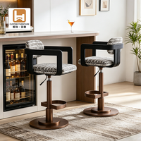 Moderne Luxus-Barhocker für Restaurants, Antike Metall-Drehstühle für Theken, Set für die Küche