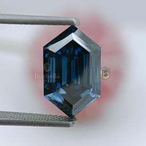 Diamante de moissanita azul corte hexagonal hecho a mano 1ct-20ct Popular certificado por GRA para joyería Diamantes de moissanita sueltos - Product Image 3