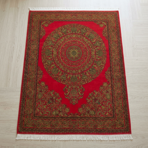 Tapis de sol design moderne en soie lavable, antidérapant, à motif personnalisé, pliable, épaisseur 2-3 mm, pour usage domestique et commercial, fait main - Product Image 2