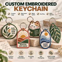 Breloque de sac en métal brodée personnalisée avec logo, motif animal mignon, fabrication OEM directe pour cadeaux d'entreprise