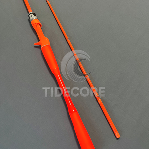 Maßgefertigte 1,98m Kohlefaser-Angelrute 2-teiliges Set Mittelschnelle Aktion Fuji-Ringe für Barsch See Fluss - Product Image 4