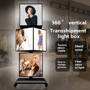 Boîte à lumière LED double face, cadre d'affichage statique, ventilateur holographique <span class=keywords><strong>3D</strong></span>, acrylique, acier inoxydable, décoration de signalisation commerciale pour taxi en extérieur - Product Image 3