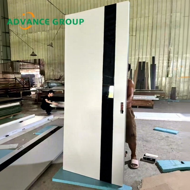 Modern Flat Panel Solid Wood Door