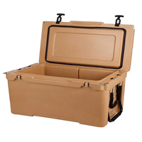 Glacière isotherme rotomoulée en PE 190QT avec roulettes, étanche, antidérapante, durable, pour le rangement extérieur, la pêche, le camping, personnalisable avec logo
