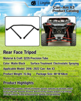 Barre de protection triangulaire avant et arrière pour Bombardier Can-Am Maverick X3 2016-2022, protection modifiée pour UTV