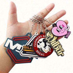 Manufacturer Custom Silicone 2D PVC Keychain <b>Cute</b> Letter & 3D Logo Soft Rubber Custom <b>Keyring</b> for Promotional Gift & Carabiner - Product Image 3