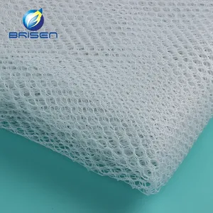 100 polyester tricot transparent nid d'abeille sport maille tissu en gros