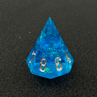 Dés à jouer personnalisés avec logo sur plusieurs faces, RPG Dragon et Donjon, faits à la main, écologiques, durables, en forme de diamant, en résine, ensemble de dés tranchants