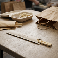 Baguettes jetables en bambou naturel biodégradables et écologiques de qualité alimentaire personnalisées pour hôtels et camping