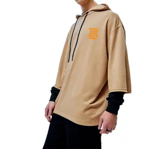 Solid Color Hoodie for Streetwear Enthusiasts | Custom Logo Compatibility | Men's Size Range