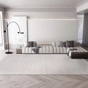 Salon <span class=keywords><strong>chambre</strong></span> tapis Ins maison Premium gris canapé Table tapis silencieux crème Style moderne Rectangle lavable en Machine tapis - Product Image 1