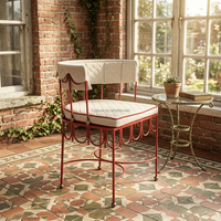 Chaise d'appoint rembourrée crème de luxe léger, chaise latérale pour restaurant intérieur, villa, café, bistrot – Approvisionnement en gros aux États-Unis