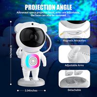 Projecteur astronaute galaxie Angle réglable à 360 ° Veilleuse intelligente BT Haut-parleur Télécommande Spaceman Star pour enfants