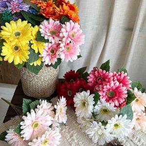 Chrysanthème artificiel en mousse, tournesol à 7 têtes, fleur en soie pour la décoration de la maison et des mariages - Product Image 1