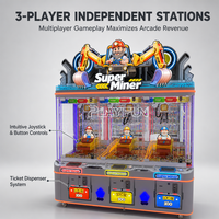 Machine de jeu d'arcade commerciale Super Miner à monnayeur, type grue à pinces pour poupées, cadeaux et bonbons, pour enfants, direct usine