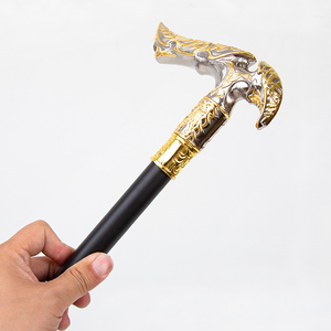 Canne décorative double thème <span class=keywords><strong>Diable</strong></span> et Ange en or blanc – Bâton décoratif pour Cosplay/Fête/Halloween, 93 cm, conception antidérapante - Product Image 4