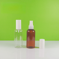 Flacon cosmétique vide en plastique ambré de 100 ml avec bouchon à clapet