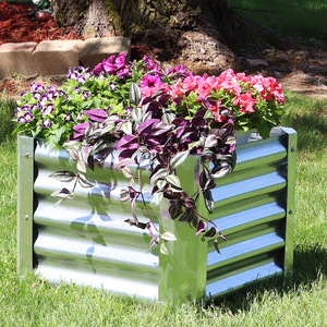 Pots de fleurs et jardinières à fond ouvert pour lit de jardin surélevé en acier galvanisé pour l'extérieur - Product Image 5