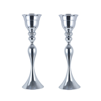 Support de vase à fleurs de luxe en argent pour centre de table de mariage, trompette en métal haute personnalisable pour la décoration de table de banquet et de fête