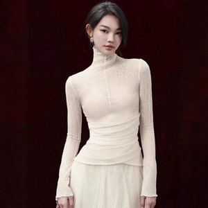 <span class=keywords><strong>Gonna</strong></span> lunga plissettata a collo alto Spot vietnamita nuova <span class=keywords><strong>gonna</strong></span> primavera abito sottile di temperamento - Product Image 5