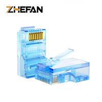 ZHEFAN Meilleur Prix Connecteurs Modulaires Ethernet RJ45 Câble Réseau Cat6 Cat6a UTP 8P8C Prises Colorées Non Blindées Boîte de 100 Pièces