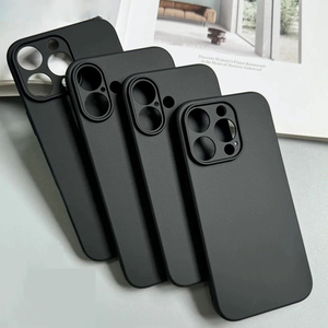 Funda de teléfono mate de silicona TPU negra completa de lujo para <span class=keywords><strong>iPhone</strong></span> 16E 16 15 14 13 <span class=keywords><strong>12</strong></span> 11 <span class=keywords><strong>Pro</strong></span> Max 16 15 14 7 8 Plus funda trasera blanda - Product Image 1