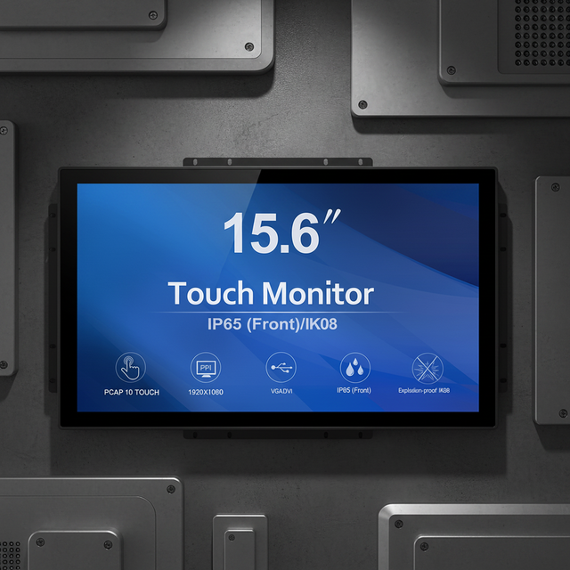 Open Industrial Monitor 15.6 Inch Industrial LCD Touch Monitor USB Multi-touch Embedded Capacitive Monitor