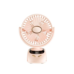Ture 1800-3000-5400 Mah Digital Clip Fan Mini Portable USB Rechargeable Desktop Low Noise Long <b>Battery</b> Life LED Nightlight Fan - Product Image 4